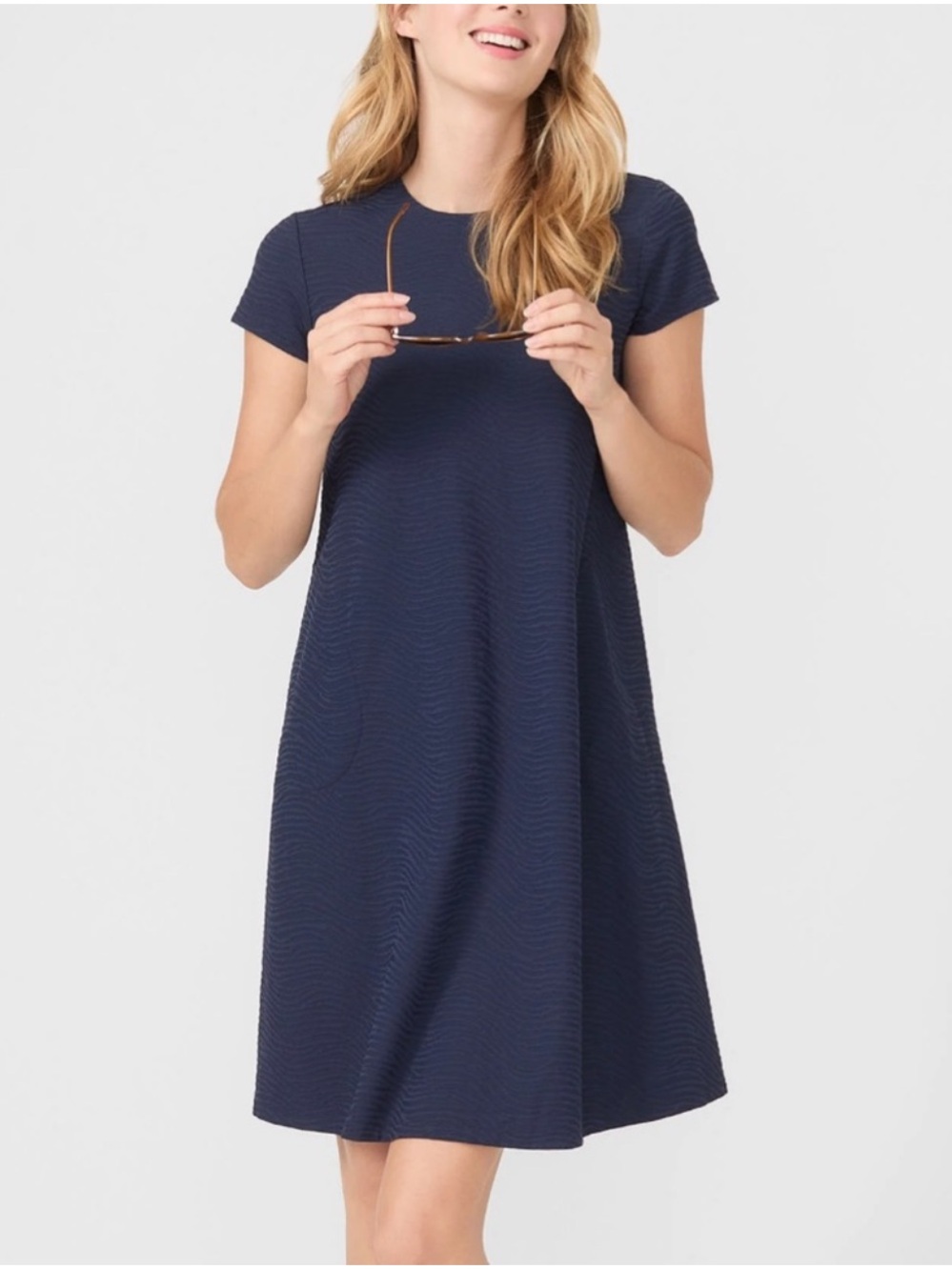 J McLaughlin Swing Dress “Radio Waves” in Navy Size S